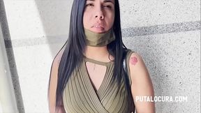 PutaLocura - Desconfiada latina Fabiola pillada en las calles de Madrid