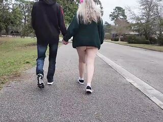 Sexy Aged Momma Vee Strolls Throughout The Park And Sucks Shlong!