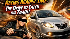 Racing Against Time: The Drive to Catch the Train