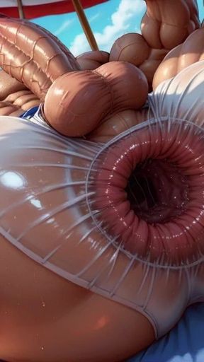 Muscular Man Big Ass Hole Close up