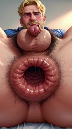 Muscular Man Big Ass Hole Close up