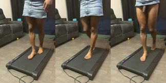 Femboy heels tease cum surprise while walking asmr
