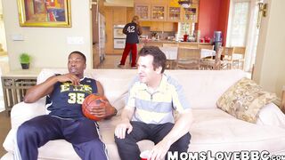 Big breasted MILF smashed by black basketball players