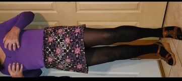 Cd showing off my new miniskirt.