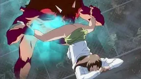 Oni Tensei 1 - Incubus with big cock fucks cop while teenie masturbates