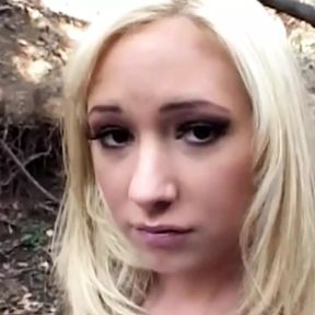 Cheating Blonde Leaves Her Man to Have Outdoor Anal Fun and Swallow a Thick Cumshot