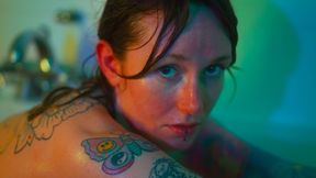 Bath Ritual Turns to Hard Dildo Riding & Intense Orgasm, wet and messy orgasm