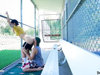 Pornhub Model Bangs in Public Dugout - Oral-sex, Rimjob, Cumkiss - TabbyNoName