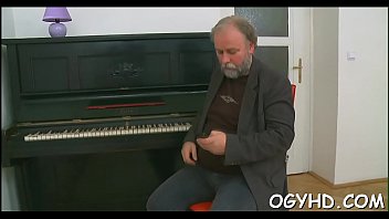 Young wet filled by old pecker