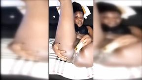 Anal Pushing a Cucumber