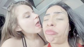 I'M GOING TO LICK YOUR FACE NOW SLUTTY WHORE - BY GABRIELA BLOND AND RAVENA MAZE - CLIP 4