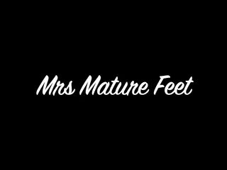 Mrs Aged Feet getting clothed for a club visit 457