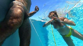 all natural milf julia north underwater anal in the pool