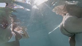 all natural milf julia north underwater anal in the pool
