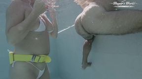 all natural milf julia north underwater anal in the pool