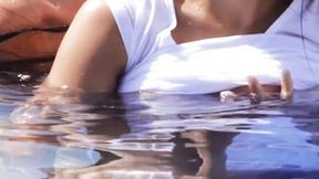 ”Brunette learning how to surf ends up making hot sex with her lesbian instructor”