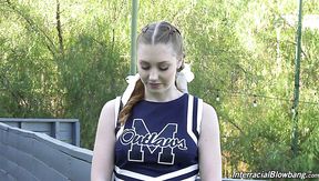 Ardent and lovely sporty cheerleader Arietta Adams in kinky interview xxx vid