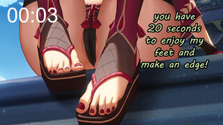 Endurance test with Kuki Shinobu part 1(femdom, feet, edging, JOI, domination, humiliation)