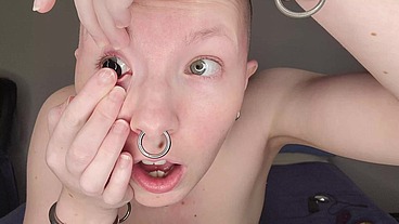 I uh... couldn't stop thinking about the black-out contact lenses... and I might have filmed a very hot thing ?