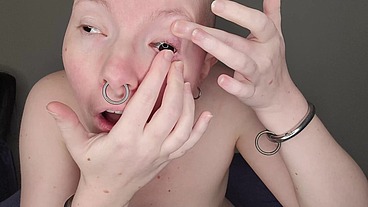 I uh... couldn't stop thinking about the black-out contact lenses... and I might have filmed a very hot thing ?