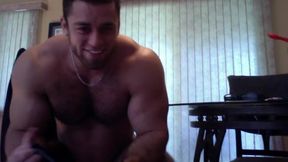 Huge Bodybuilder Naked Flexing