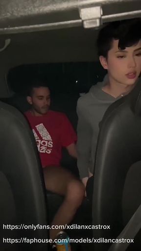 Cruising Married Straight Uber Driver Fucks Young College Twink Bareback Cums Inside Ass Creampie