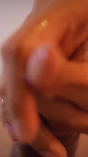 Thrilling moment from "Cameraman Helps Camilo Brown Masturbate His Big Uncut Cock Till He Shoots a Nice Load And Swallows"