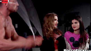 Steffi Kyzer & Jayla Devil - Double Blowjob Action with Swallowing