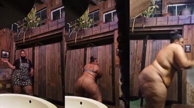 Big titties stripped naked in a bar dare got huge claps