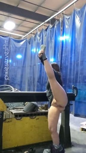 Can You Hear the Guy Who Almost Caught Us? Banging the flexible chick at work