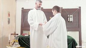 Altar Boy Serves His Priest Well