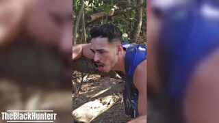 Bertiga di luar dengan amatur hitam hunks mendapat mereka punggung fucked keras