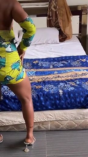 African Most Sexiest Black Girl Striptease in African Dress