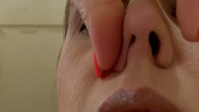 HD Nose Fetish Close-Up View (Full Size 720p) 109_0058 --MP4 Version