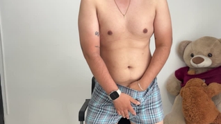 Erotic dance with the desire for masturbation