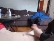 Heather polishes off his Cock before the neighbors even get home