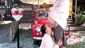 Regina Noir outdoors  Good blowjob in the parking lot near highway motel!