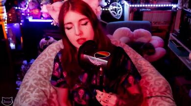 Slutty Egirl melts you with her tongue | ASMR no talking Licking and sucking