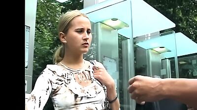 german teen picked for her first porn casting