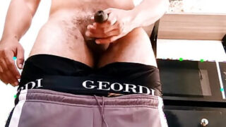 Masturbation, Abspritzen, Schwänze, behaart, Kolumbianer, Mann, Küche – Amateur-Typen mit großen Schwänzen ficken in den Arsch