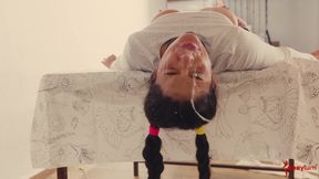 Rough and bizarre anal domination with messy face fucking and orgasm denial for kinky PAWG Nuria Millan