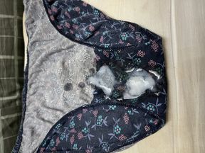 Step Stepsister Panties Jerked off Three Times Onto the Underwear