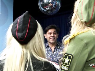 WHORNY FILMS - Fake Military Blondes in Uniforms Busted at Bar – Undress Undressed & Share Bartender's Schlong