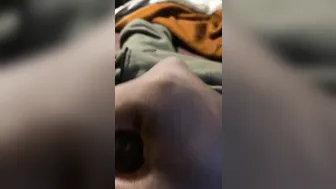 Black Stud Strokes Big Uncut Cock and Talks Dirty