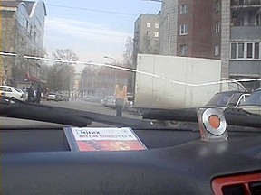 Busty girl gives head in the car