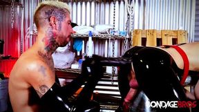 BondageBros: Ryan Sebastian Rams Dildo Into Devin Francos Ass Before Thrusting In His Cock