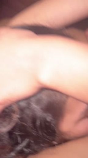 Getting my pussy ate by Latina while he gets dick sucked by native together