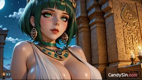 Cleopatra's Big Tits And Face Flooded In Oozing Cum After 3D Animation Bliss