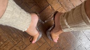 Juliette_RJ Delicious JOI on Acrylic Transparent Heels wearing leg warmers - JOI - LONG TOENAILS - HIGH HEELS - BBW QUEEN - FLOOR POV - LEG WARMERS - CUM COUNTDOWN - DICK EVALUATION