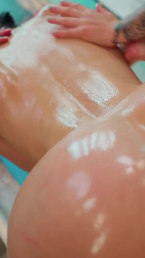 Oiled Tattooed Lesbians Toy Sharing Metal Pleasure   Clip 1